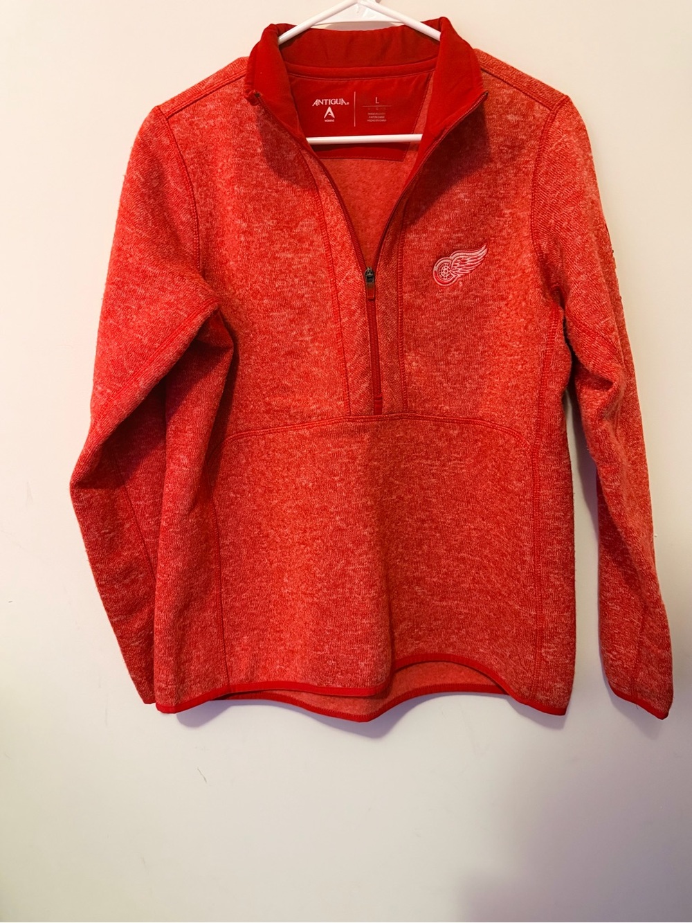 Antigua Women’s Heathered Red Quarter-Zip Pullover Jacket